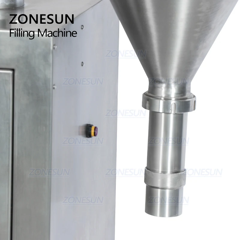 ZONESUN ZS-FM2000 Auger Talcum Glass Vial Vertical Spice Plastic China Bottle Sachet Powder Filling Machinery Grain Automatic