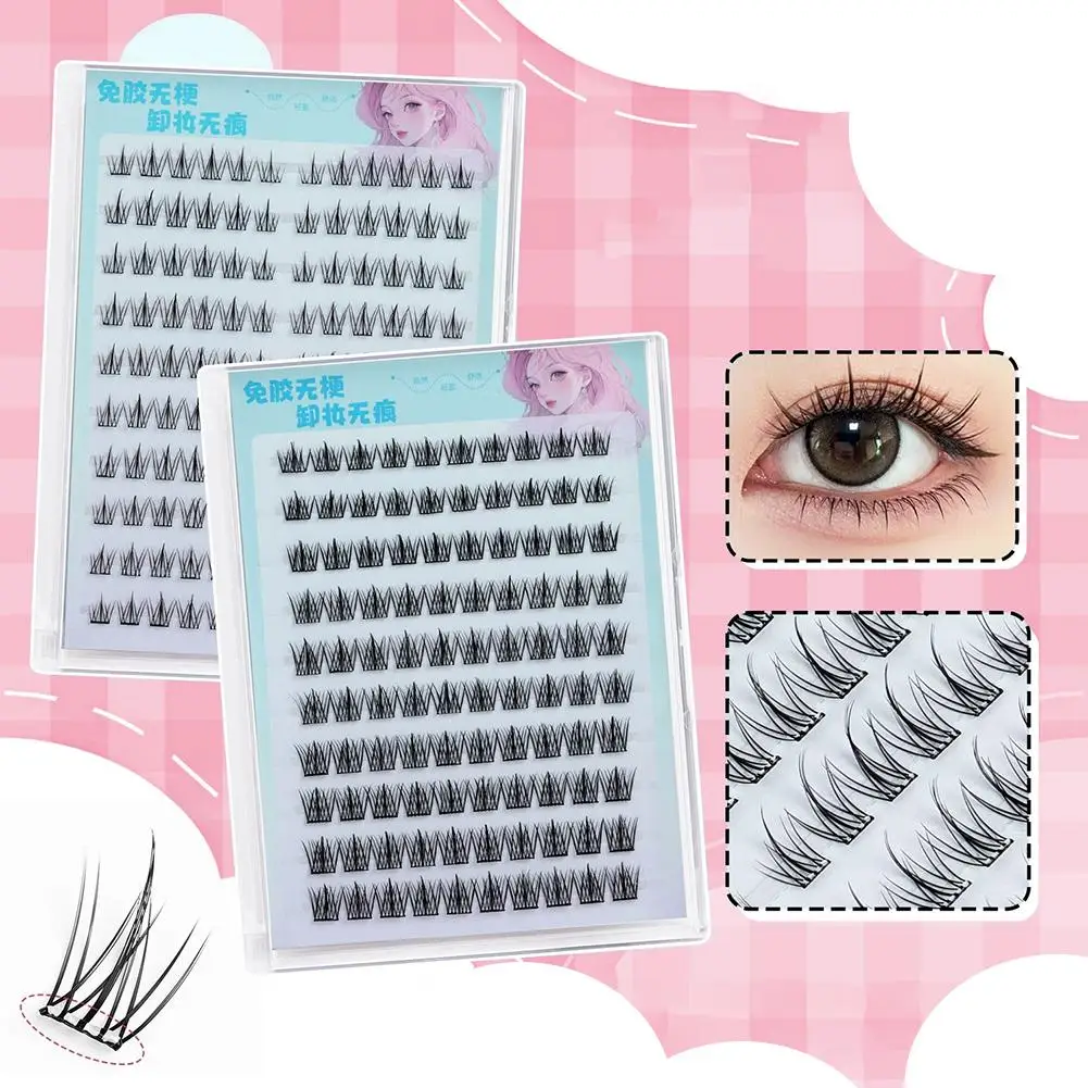 120-delige lijmvrije zonnebloem valse wimpers Quick-fit, geen lijm, valse wimpers zonder verwijdering Vergrotende gelwimpers Fa O0P6