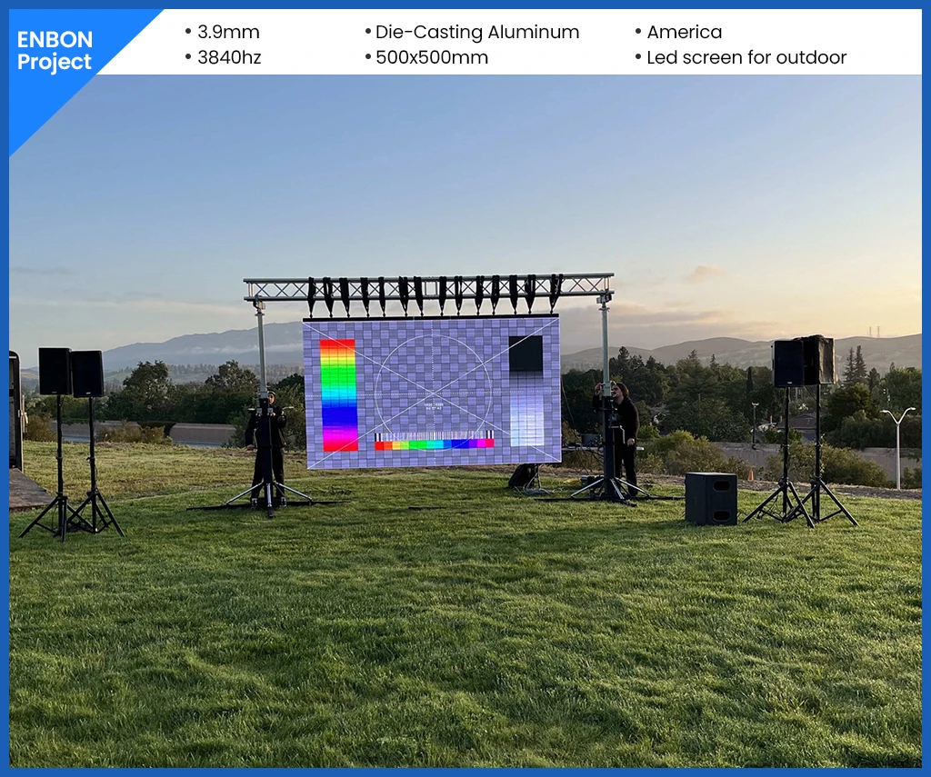 Waterproof Stage Background LED Panel Hanging Kit Front Service 500x500 LED Rent Display P3.91 Outdoor Rental LED Screen