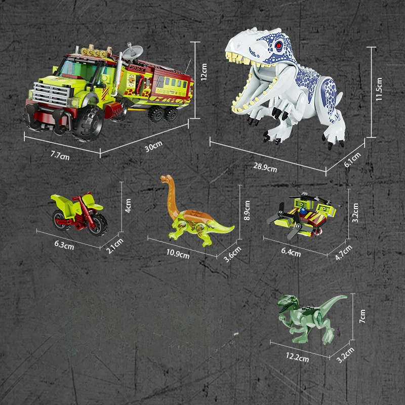 Dinosaur Quest Squad Brontosaurus Jurassic Tyrannosaurus Puzzle Assembled Building Block Boy Gift Birthday Festival