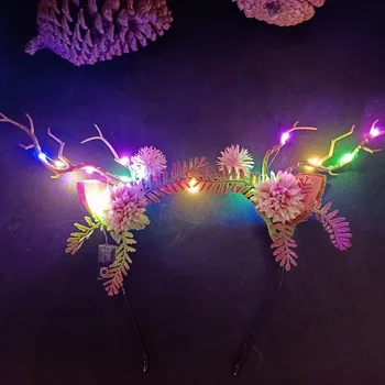 어린이 성인 키즈 시뮬레이션 나뭇 가지 뿔 귀 꽃 머리띠 파티 장식 소품 생일 웨딩