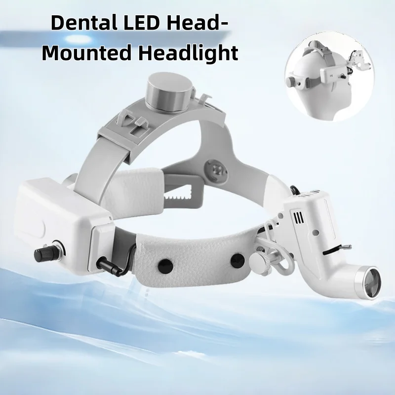 Dental Surgical LED Headlight 5W Adjustable Aperture Head-Mounted for Dental/Orthopedic/Surgical Use