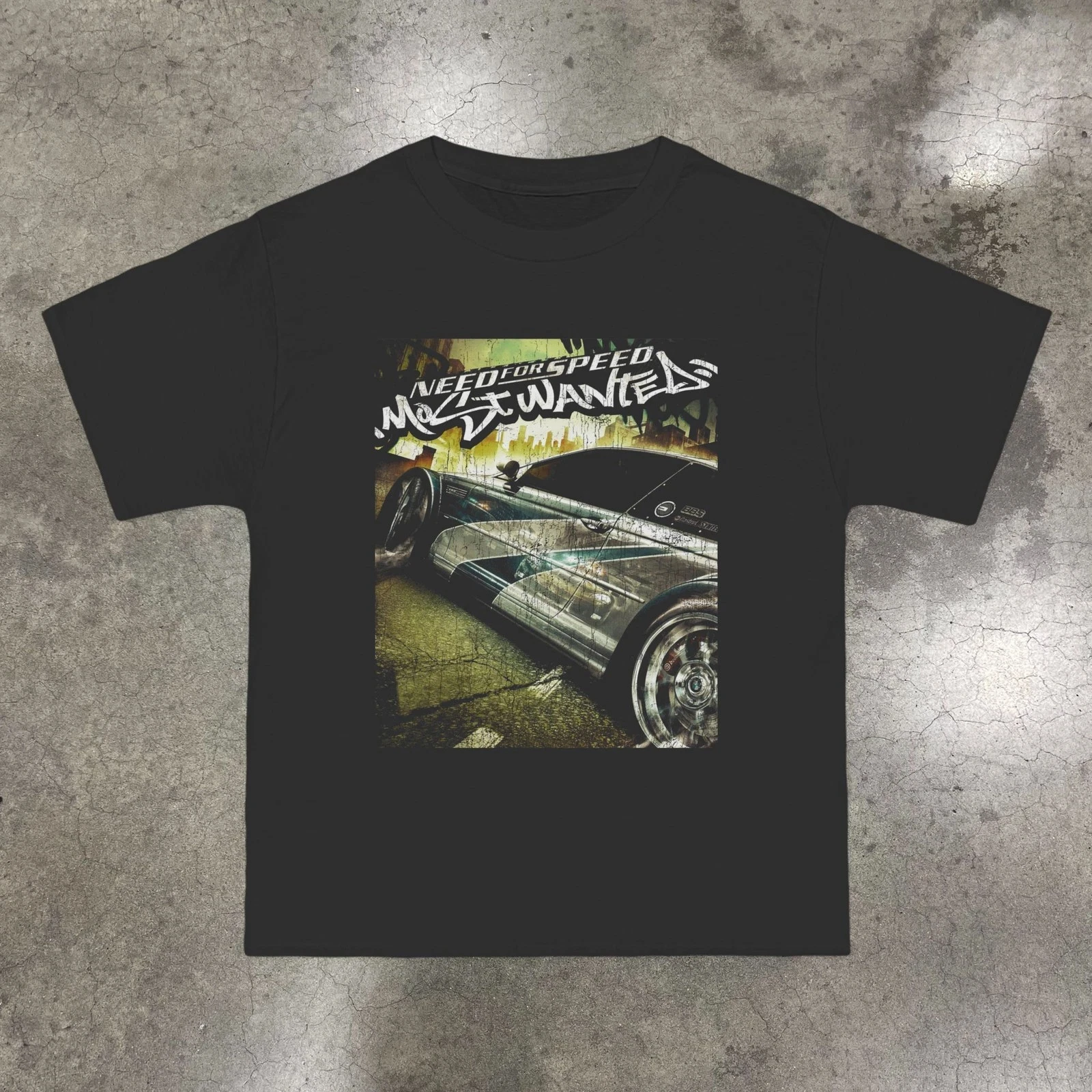 Camiseta Unisex de la Edición Retro del Juego Need for Speed: Most Wanted, Corte Holgado, Algodón Puro, Ropa Casual para Todas las Temporadas