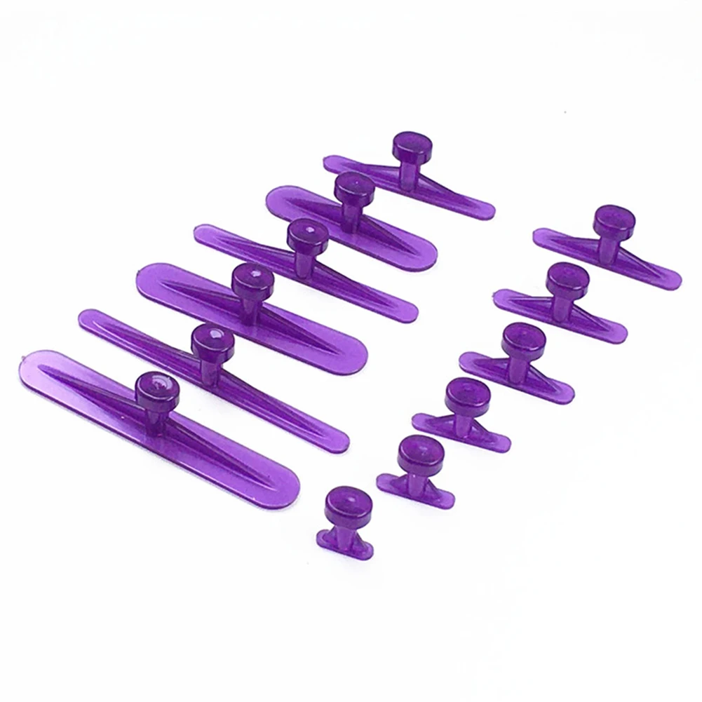 

12Pcs Paintles Dent Removal Puller Tabs Multiple Sizes Sheet Metal Hail Pit Remover Glue Tabs Versatile Dent Repairing Tool