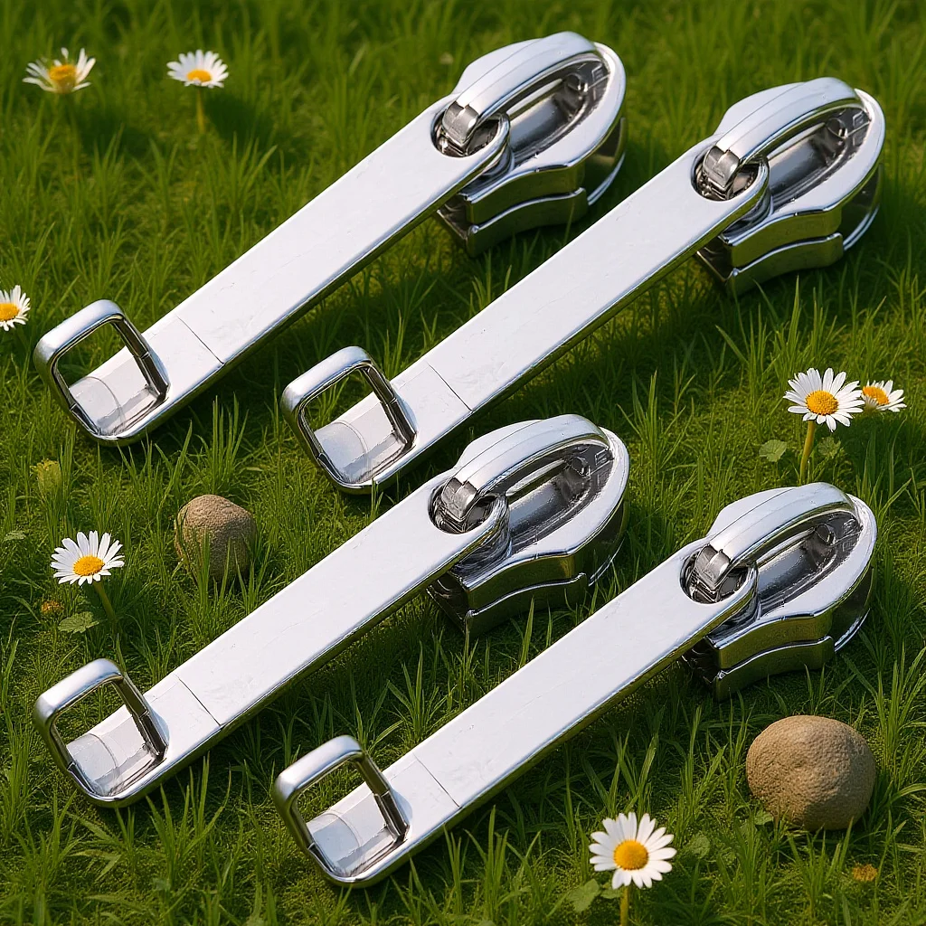 

4Pcs Explosion Proof Zipper Pull Tabs Double Layer Anti Burst Lock Hole Zipper Repair Replacement for Luggage Suitcase Backpack