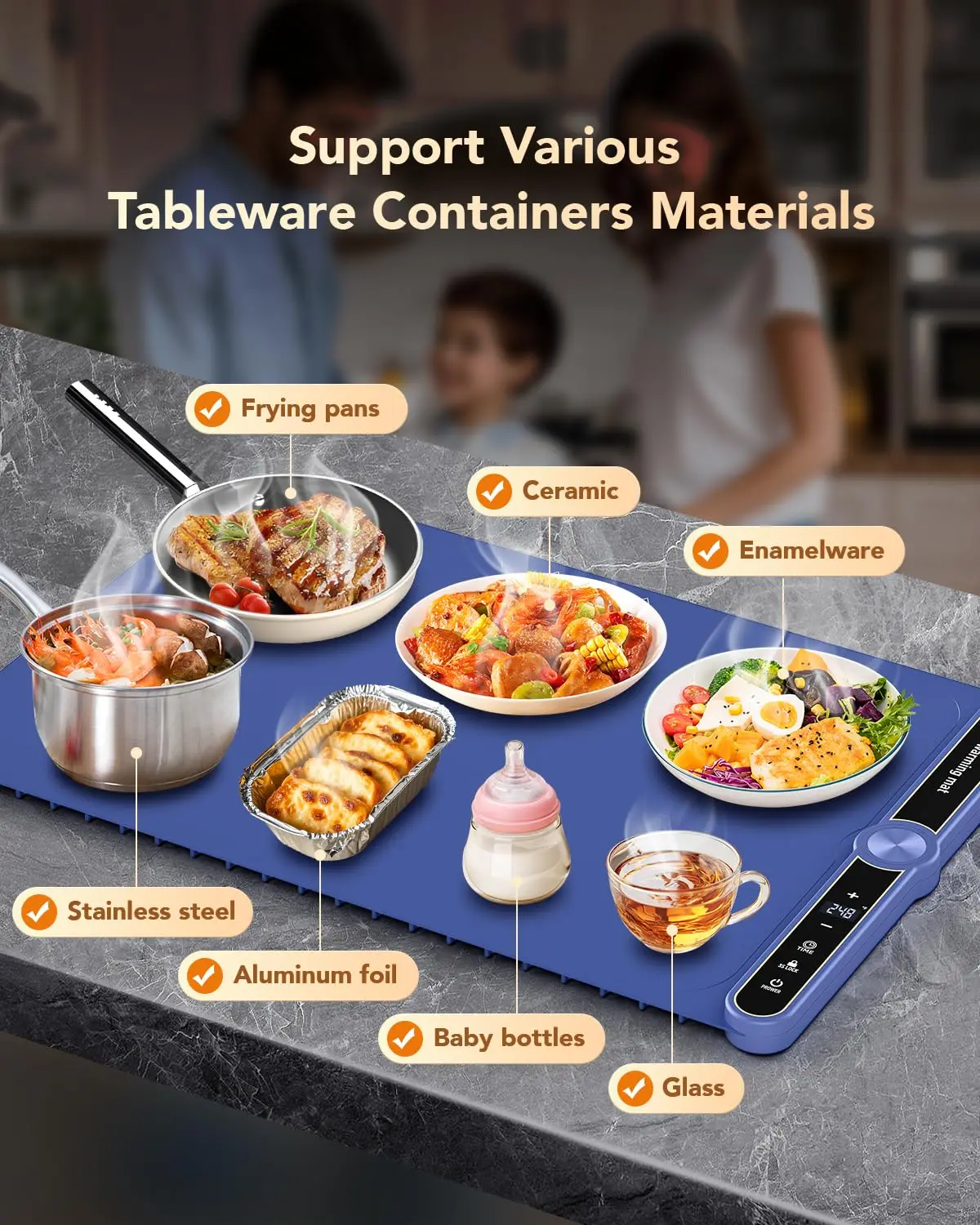 Warming Mat for Food,Electric Warming Tray ,Foldable Portable Food Warming Mat,Food Warmers for Parties,Buffet,Gatherings