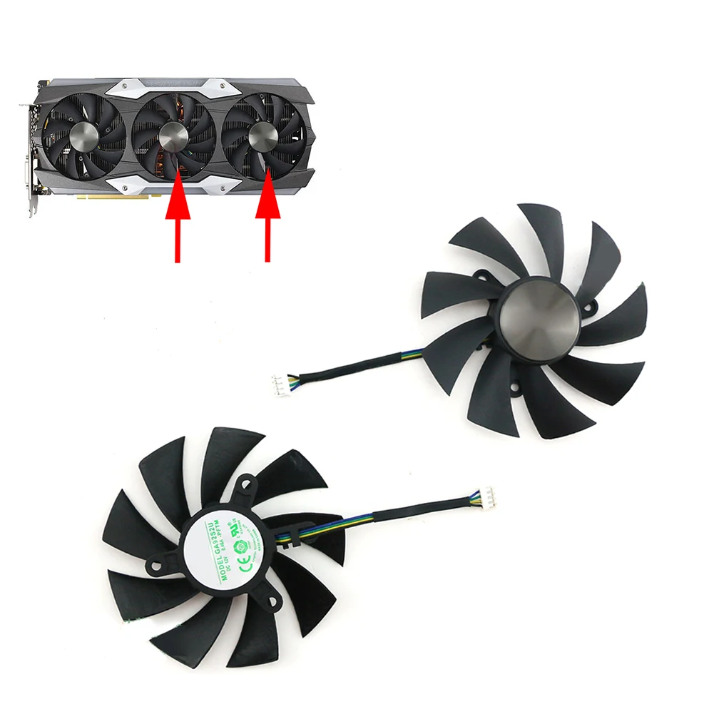 Imagem -03 - para Zotac Gtx1080ti 11gb Amp Extreme Ga92s2u Placa Gráfica Ventilador de Refrigeração 4pin