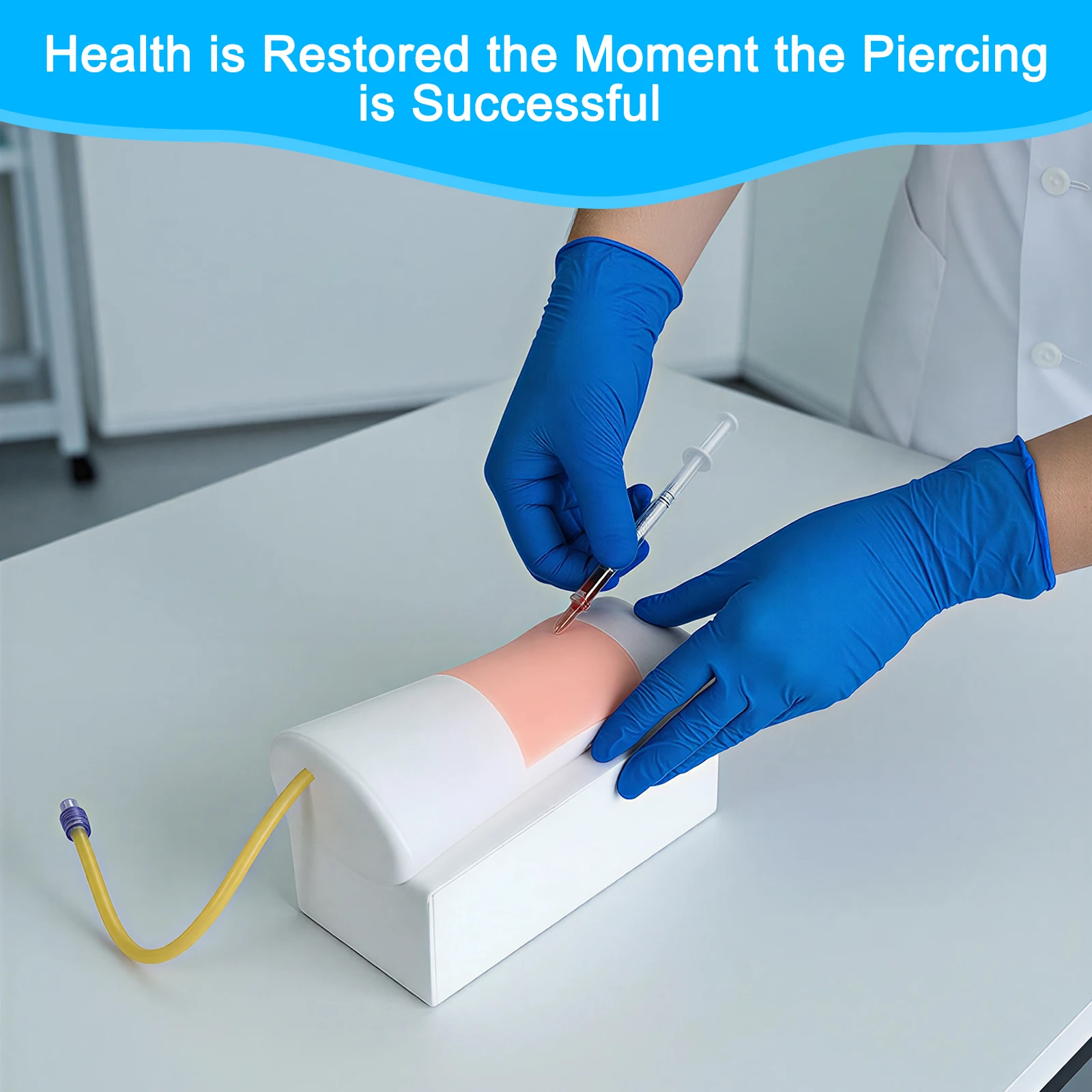 Radial Artery Puncture Model, Highly Realistic Human Skin Resistant To puncture
