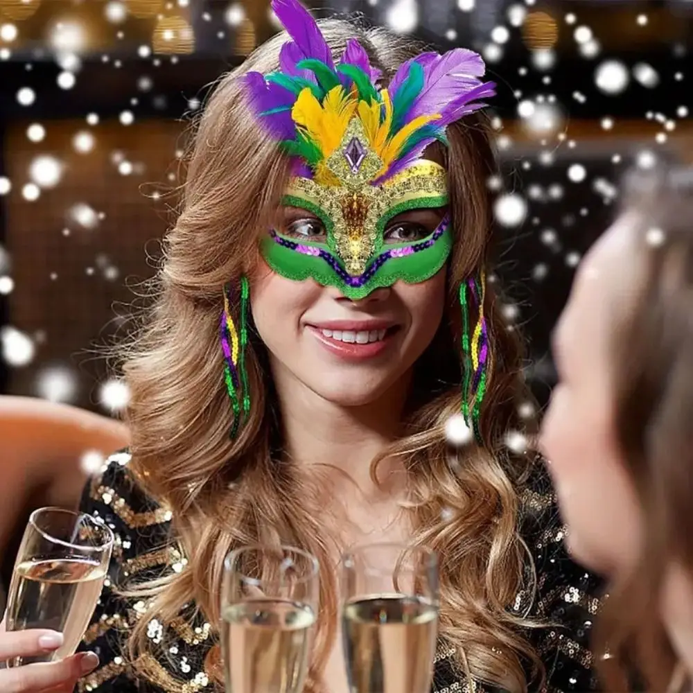 Princess Party Supplies Peacock Feather Mask Hollow Out Plastic Carnival Mask Makeup Venice Masquerade Masks Costume