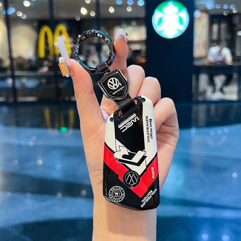 حافظة مفاتيح السيارة عن بعد فوب غطاء حامل شل لشركة فولكس فاجن فولكس فاجن جولف 8 ID.3 ID.4 MK4 MK8 2022 2021 GTI R اكسسوارات #2