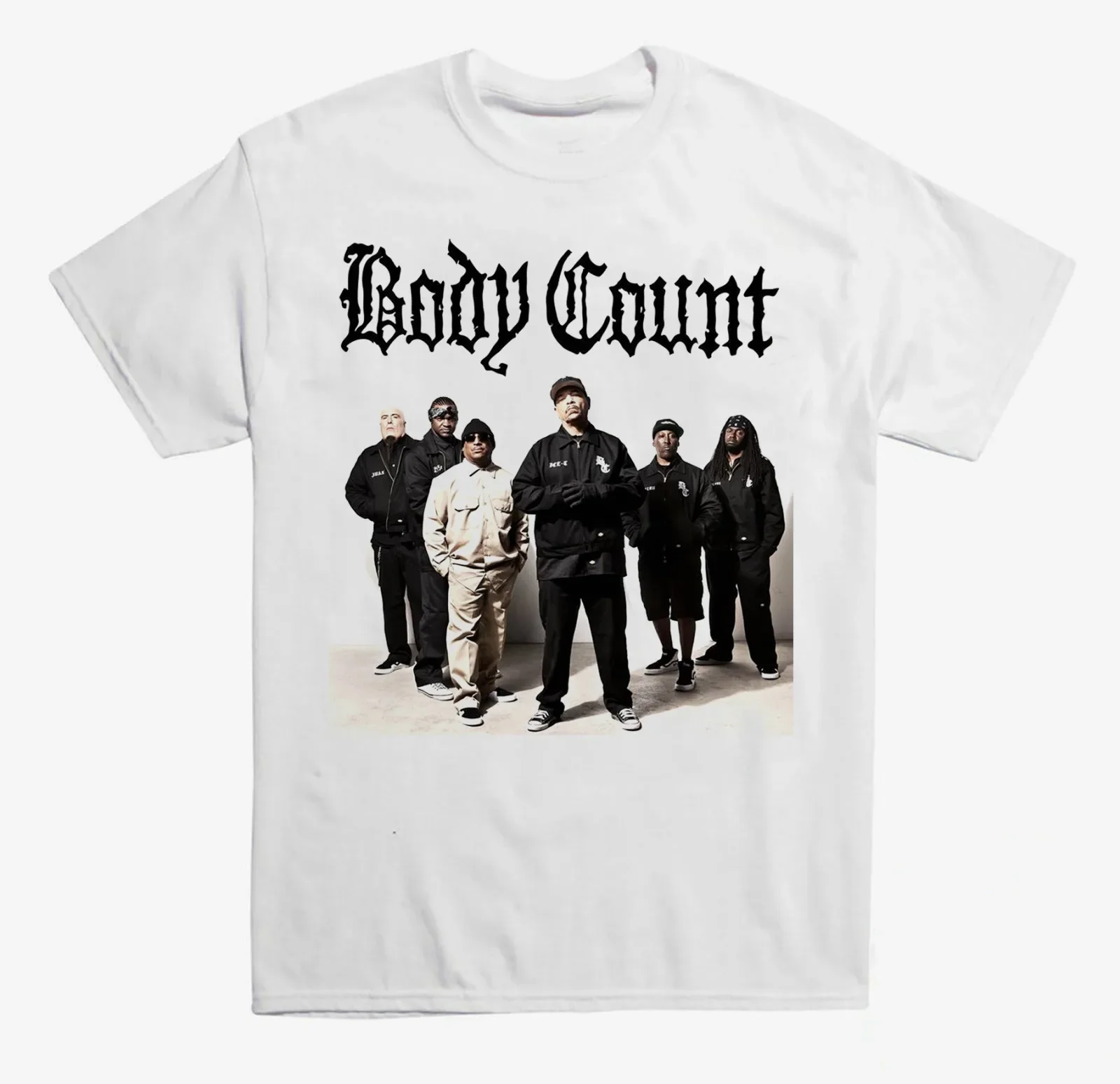 BODY COUNT Members T-Shirt Short Sleeve Cotton White Men Size S to 5XL BE1306