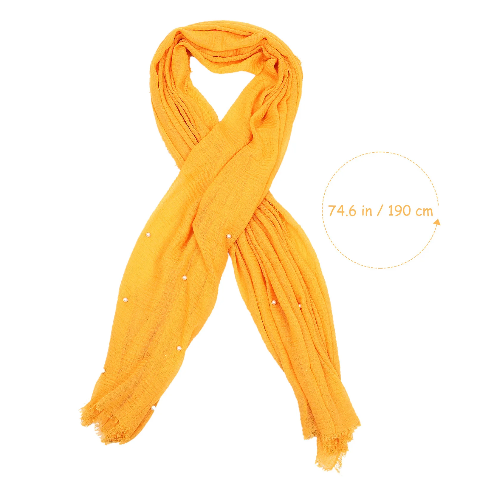 

1Pcs Elegant Pearl Head Scarf Comfortable Lightweight Outdoor Shawl Women Thin Scarf Versatile Multi-Purpose Shawl