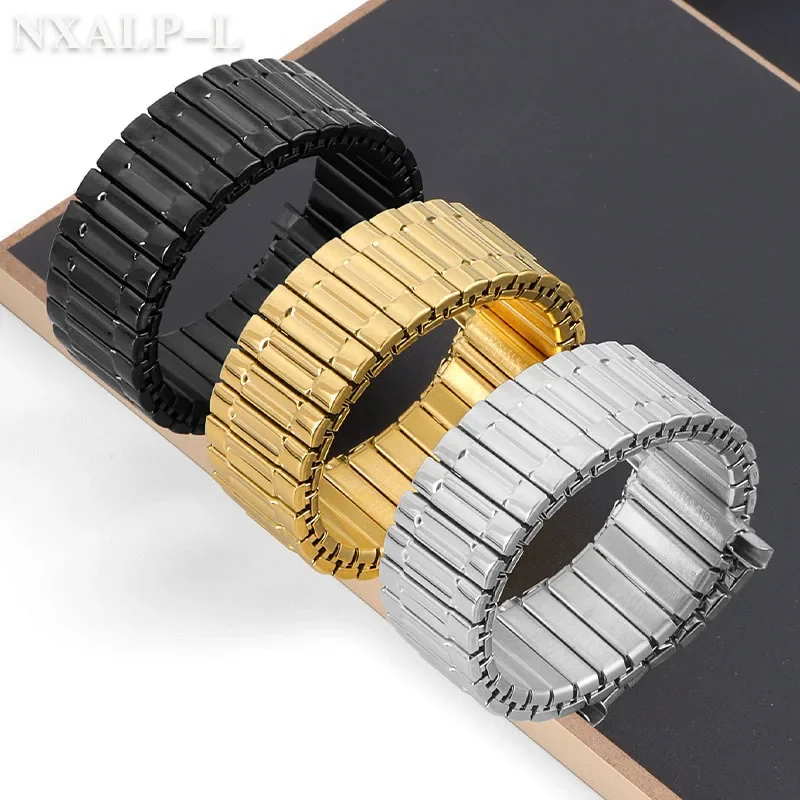 المعادن التوسع حزام (استيك) ساعة 16 مللي متر 18 مللي متر 20 مللي متر 22 مللي متر قابل للتعديل عرض الفولاذ المقاوم للصدأ مطاطا تمتد حزام لسامسونج غالاكسي العصابات