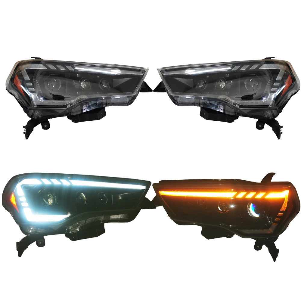 Car Styling Head Lamp for 4 Runner Headlights 2014-2022 4Runner LED Headlight DRL Dynamic Signal Projector lens auto Accessories