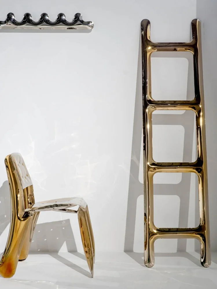 

Customized Ins Modern Contemporary Art Installation Designer Stainless Steel Ladder