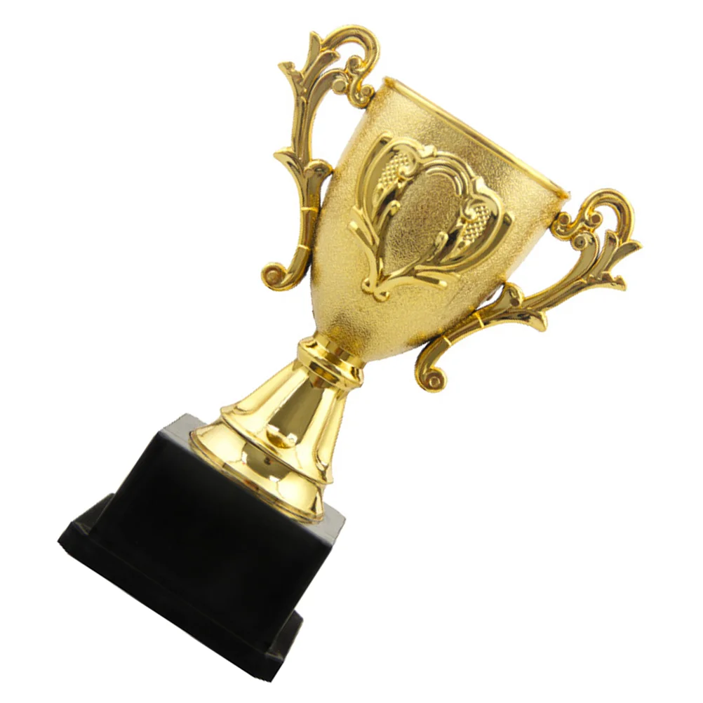 

2 Pcs Trophy Bowl Children's Plastic Gift Reward Prize Trophies and Medals Golden Cups Car Gifts