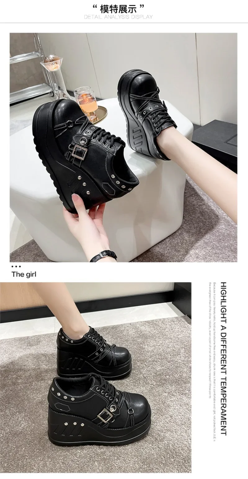 Punk Gothic Pumps Damen 2026 Neu Dicke Sohle Marken-Plateau Mary Jane Schuhe Keilabsatz High Heels Party Cosplay Designer Lolita Schuhe – Detail 10