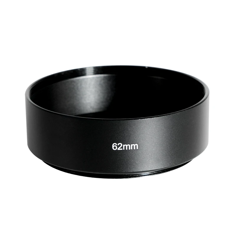 Camera Lens Hood 37mm 39mm 40.5mm 43mm 46mm 49mm 52mm 55mm 58mm 62mm 67mm 72mm 77 82 Standard Hood Short Length Metal Screw-in