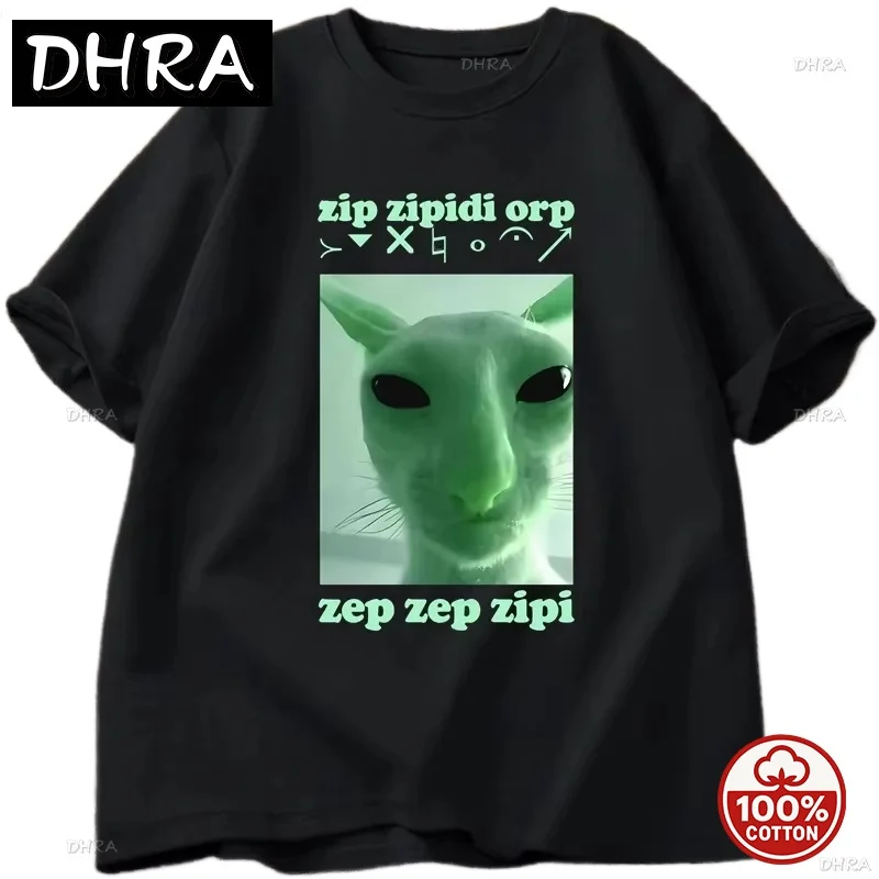 

Funny Alien Cat Meme T Shirt for Women T-shirt Harajuku Tees Printed T-shirt Top High Street Aesthetics Style Streetwear
