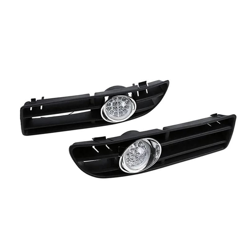 1 คู่ LED Foglamp ด้านหน้ากระจังหน้ากันชนหน้าหมอกไฟอุปกรณ์เสริมสําหรับ VW Bora Jetta MK4 1999-2007-T61C