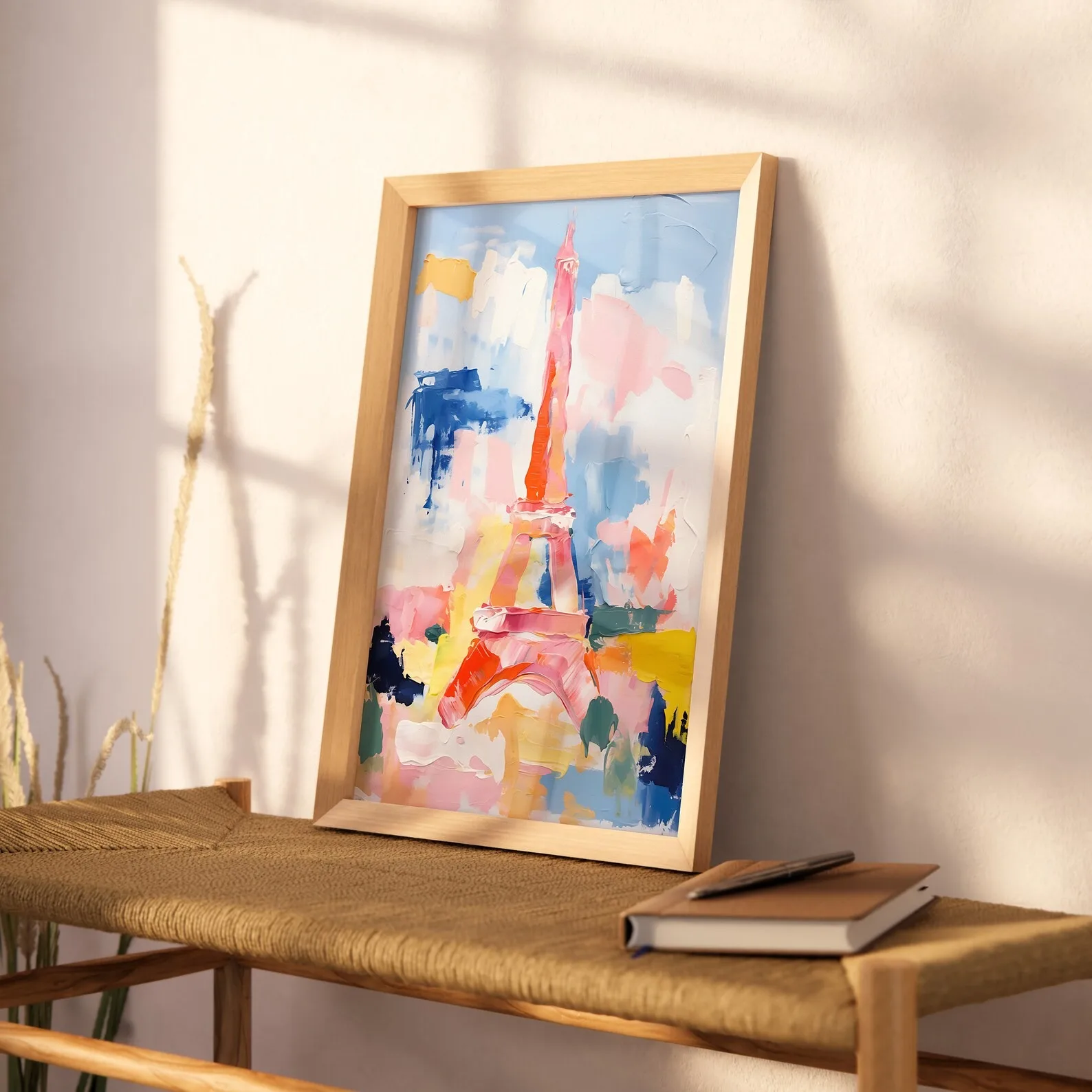

Paris abstract watercolor painting France painting Eiffel tower poster Eiffel tower city travel artwork oil painting home decor