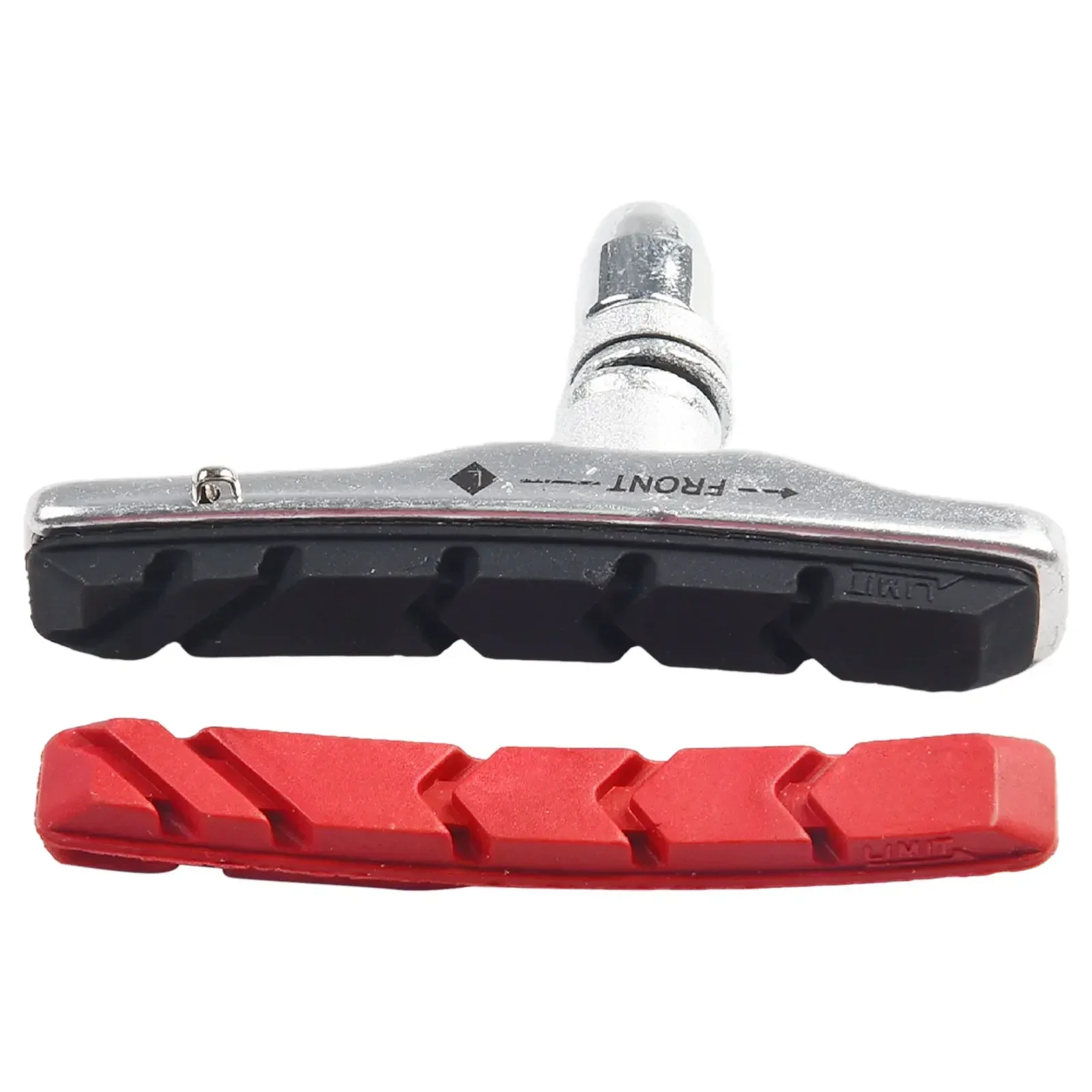 V-Brake Shoes Wear-Resistant Efficient Braking In Wet Weather Drain Pan Easily Remove Dirt Black/Red Mountain Bike Accessories