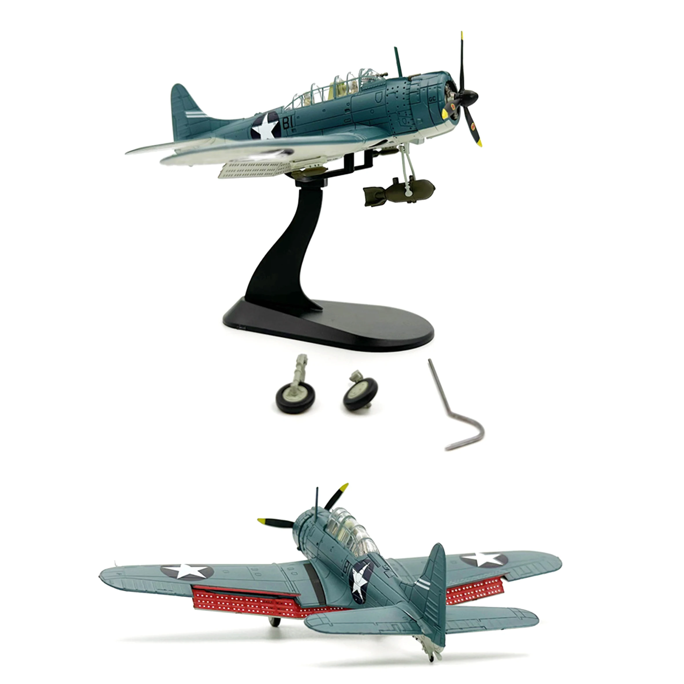 1: 72 WLTK WW2 US SBD fighter model (Midway Battle Best) cockpit closed state Half alloy collection model