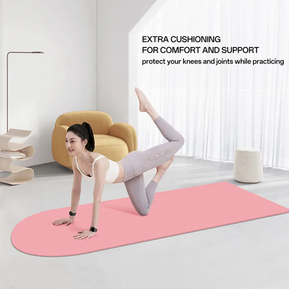 Advanced Arched TPE Yoga Mat Durable Non Slip Thick Pilates Fitness Oval Curve Yoga Mats