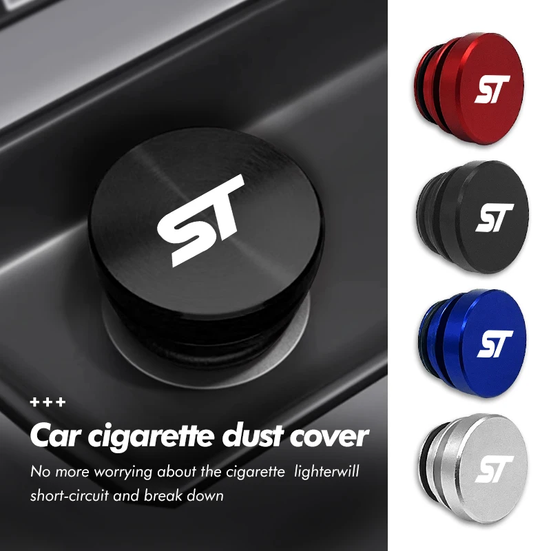 Enchufe de aleación para encendedor de cigarrillos de coche, tapa de botón, cubierta antipolvo, enchufe para Ford ST Focus Fiesta Ranger Escort Falcon Flex S-MAX Kuga