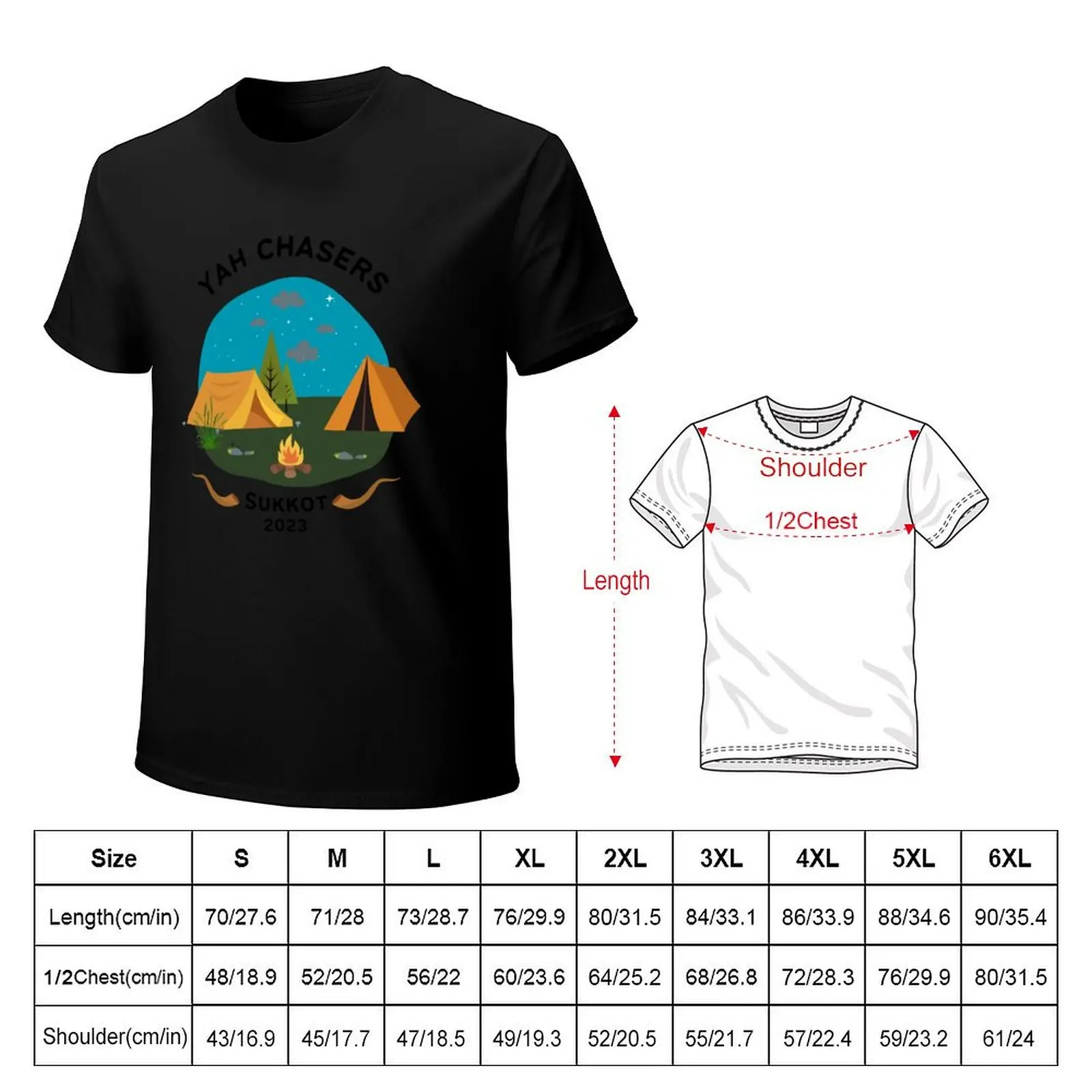 Sukkot Yah Chasers T-Shirt Urban Style Casual Short Sleeve Top