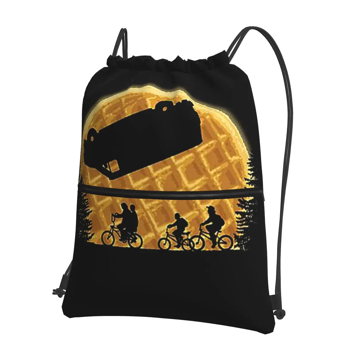 

Stranger Moon Backpacks Portable Drawstring Bags Sports Bag Book Bags for Man Woman Students