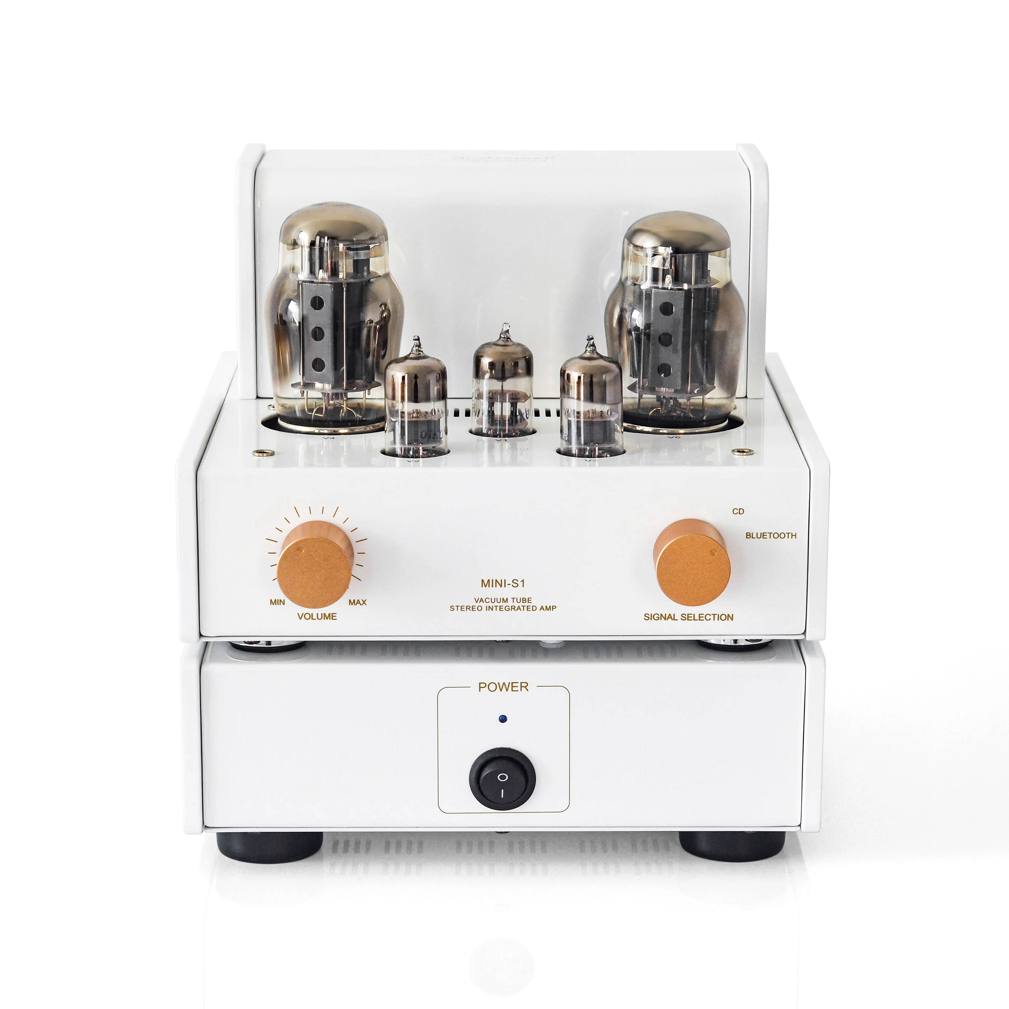 

Audiomel Tube Amplifier Fashion Desgin BLUE TOOTH RCA INPUT 115V/230V Switch 6550/KT88 6N3/6H3 Vacuum Tube Audio Tube