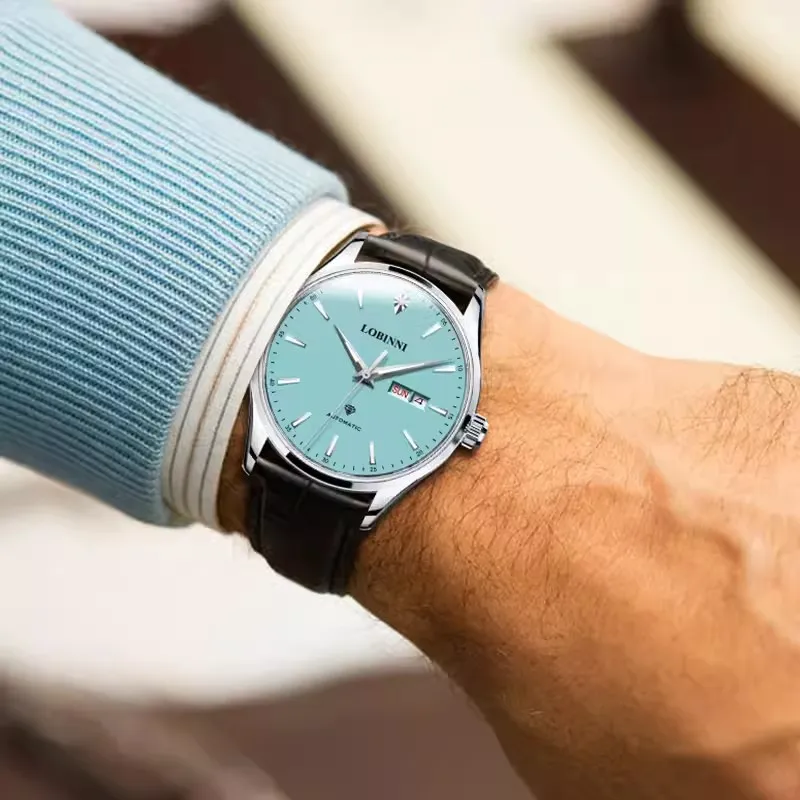 LOBINNI Men Business Commuter Automatic Mechanical Watch Luxury Miyota 8205 Movement Watches Sapphire Glass Waterproof Clock