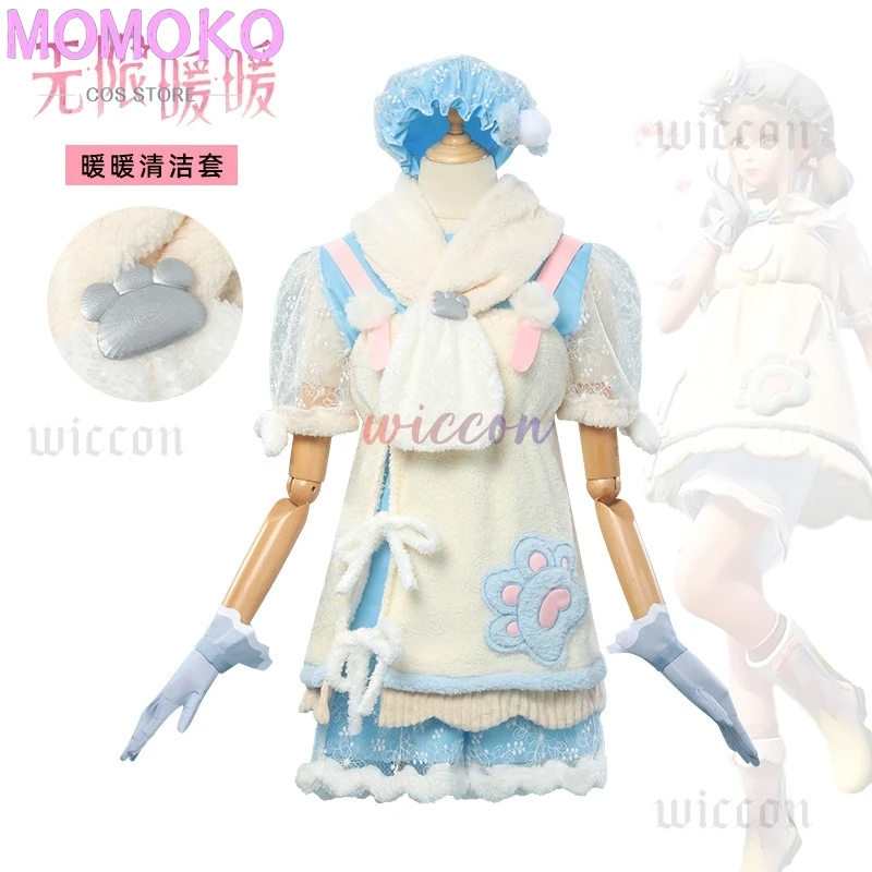 Nikki cosplay jogo infinito nikki cosplay traje mundo aberto inverno lolita vestido de pelúcia cachecol chapéu terno festa jogar roupa para menina