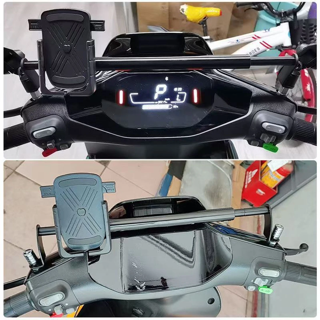 1pcs 290mm-590mm Adjustable Aluminum Motorcycle Balance Bar Extender Cross Bar For Scooter ATV Spotlight Mount Bracket