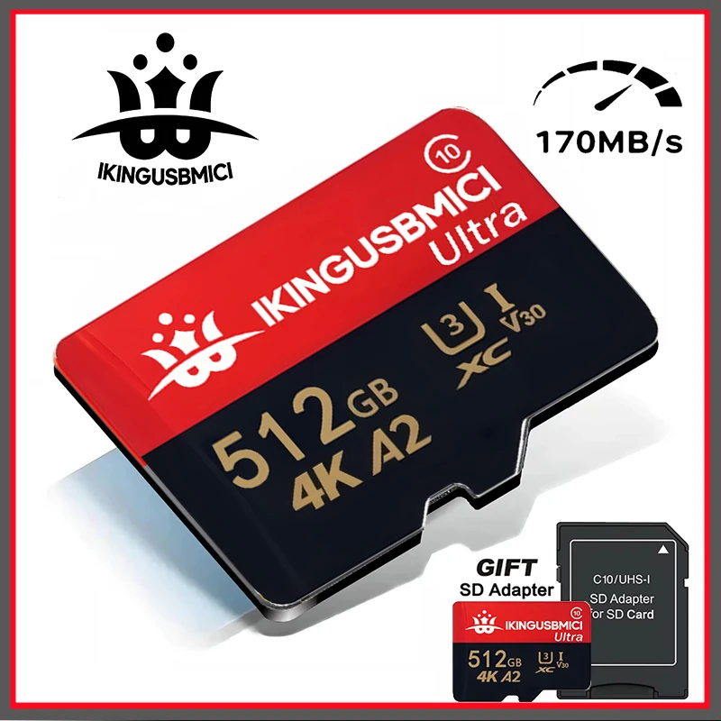 32GB 64GB 256GB SD Cards Memory Card Micro SD Card TF Cards U3 V30 4K Full HD Extreme for Gaming GoPro Surveillance