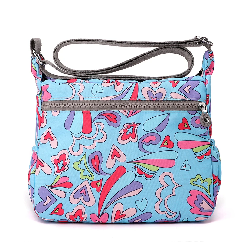 European fashion Style Shoulder CrossBody Bags for women Floral Pattern Tote Bags Casual Handbag Nylon Mother's Mobile Bag