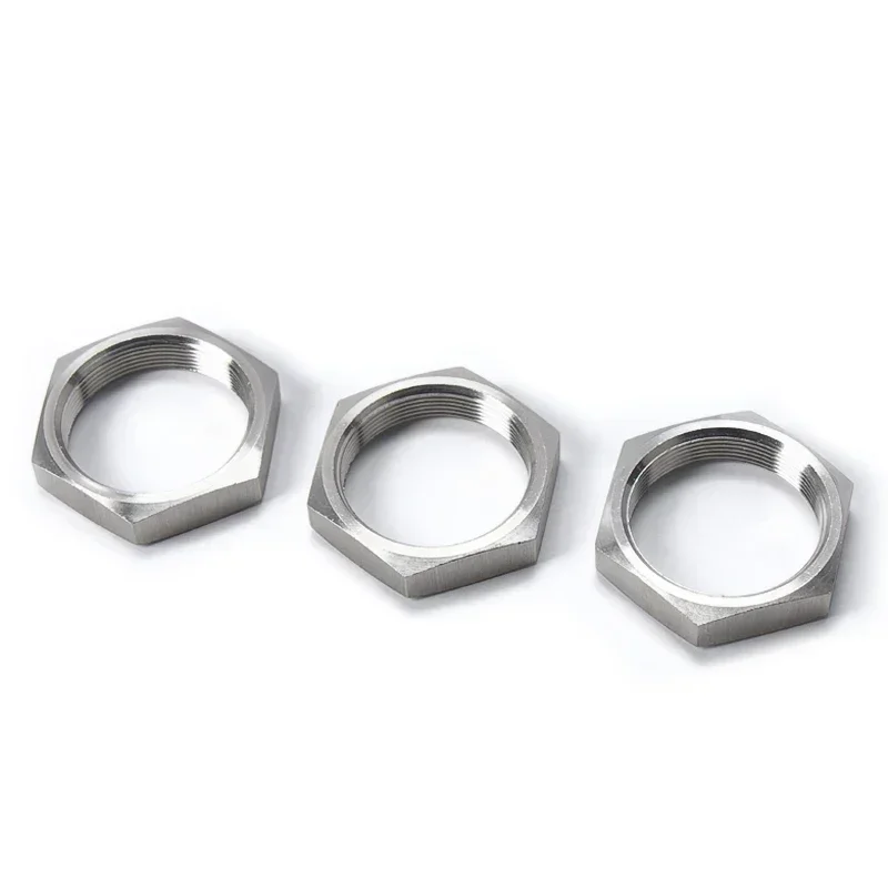 304 aço inoxidável Metric Thread Hex Lock Nut Pipe Fitting, M8, 10, 12, 14, 16, 18, 20, 22, 24, 25, 27, 30, 32