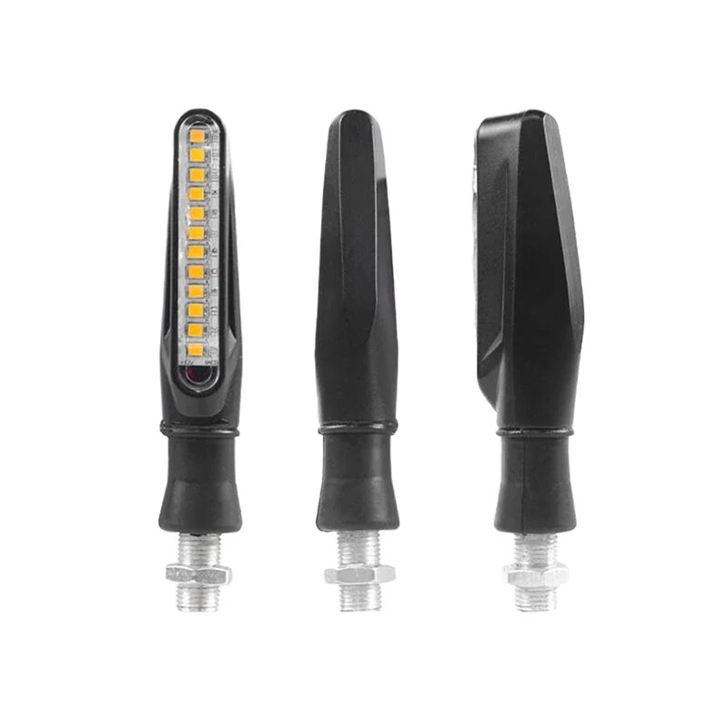 2PCS Universal LED Motorcycle Turn Signal Light 12v IP68 Waterproof Amber Flasher Indicator Blinker Rear Lights Lamp Accessories