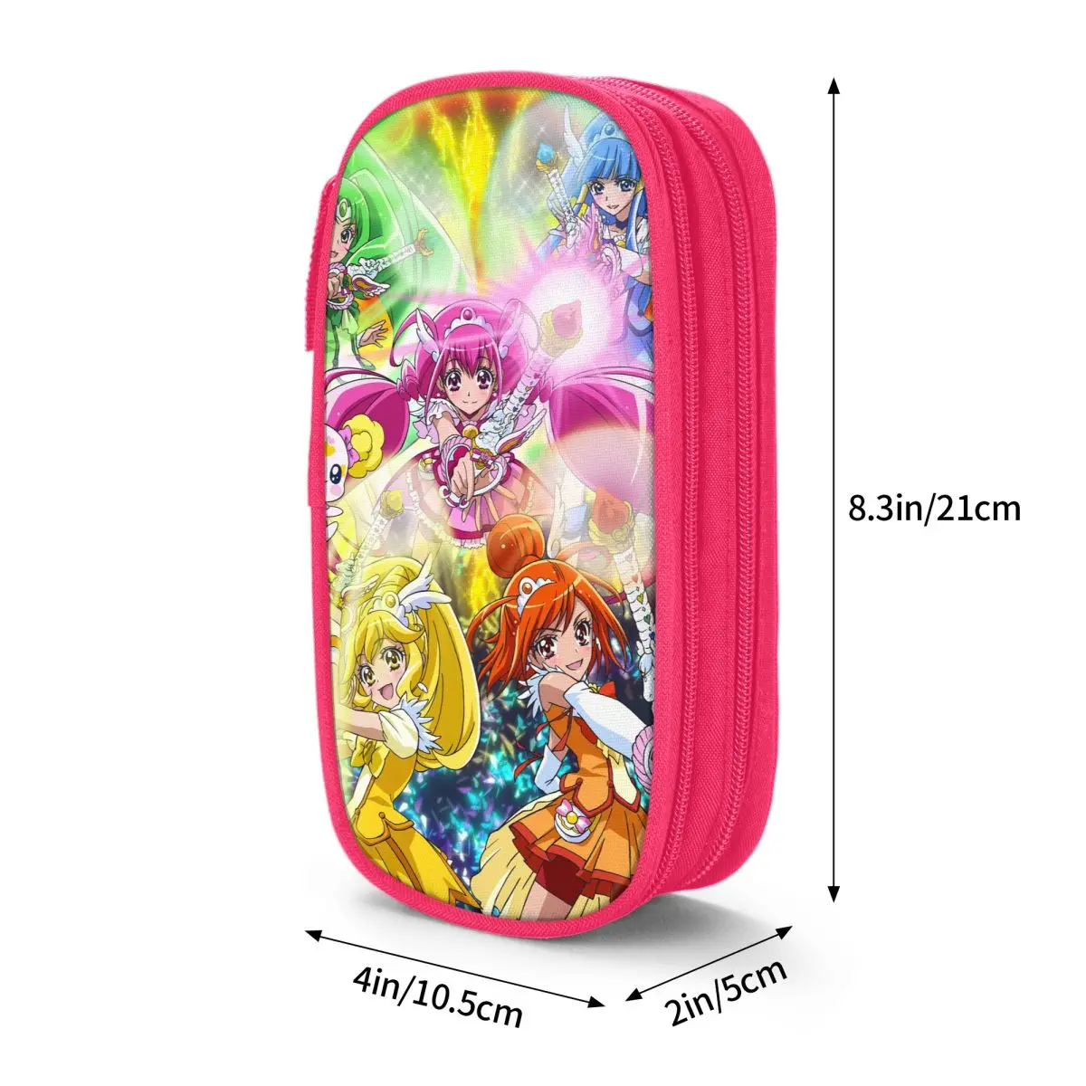 Smile Precure Anime Pencil Case Glitter Force Yayoi Miyuki Pencil Pouch Pen Kid Big Capacity Bag Students School Gift Stationery