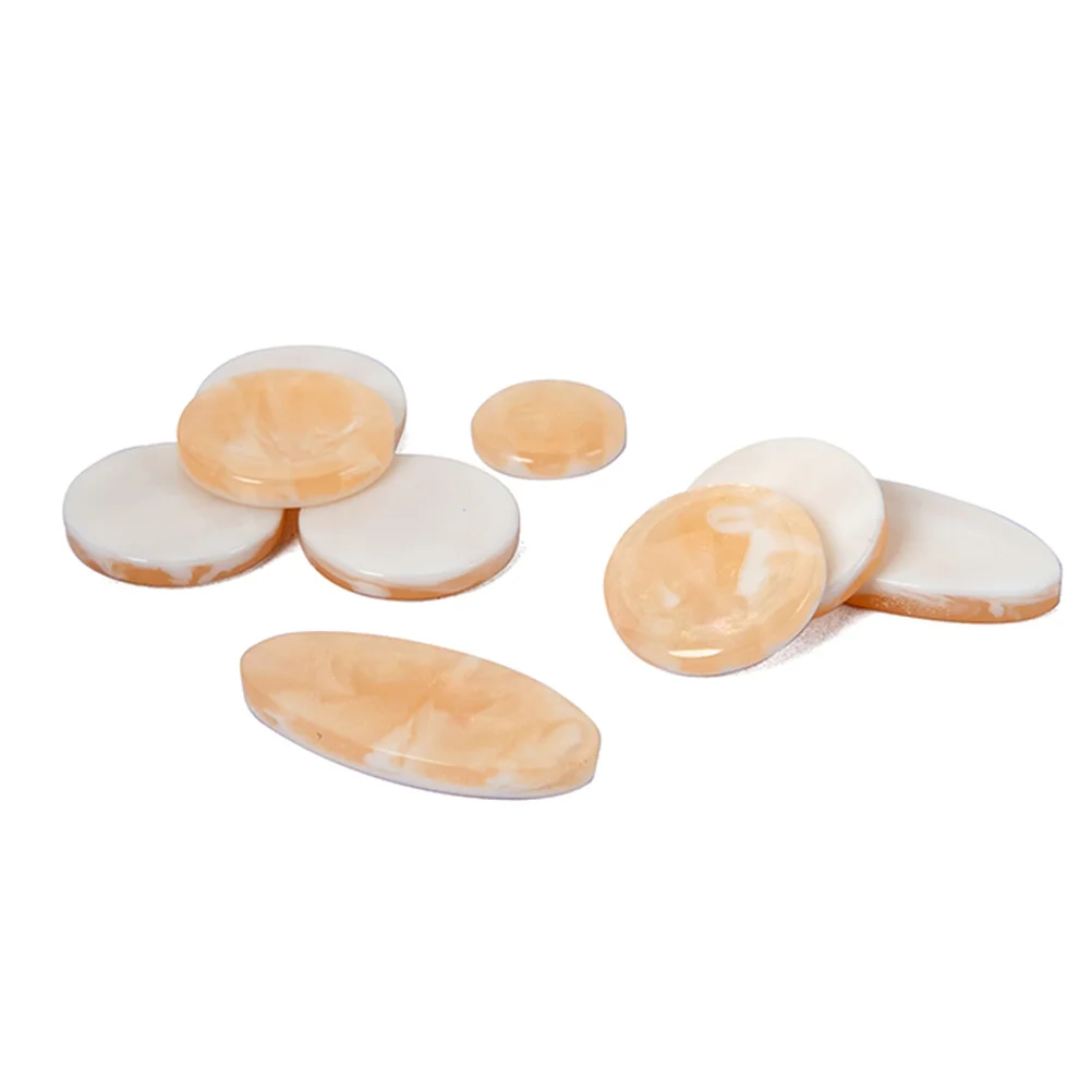 

9Pcs Saxophone Shell Key Button Set Light Yellow for Alto Tenor Soprano Sax Professional High Gloss Lightweight Saxophone