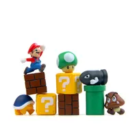 10PCS Super Mario Bros Figures Lot Jouet Mario Figure Toys Bullet Mushroom Tortoise Creative Toys Model Action Figure 1.3~2.5CM