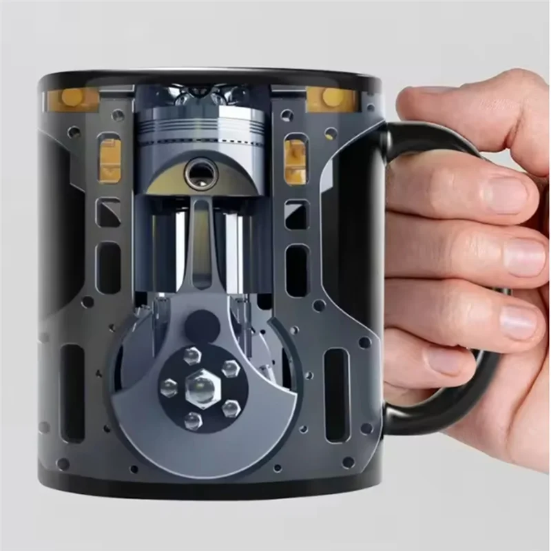 

ABMI-Engine Coffee Mug Cup Water Cup For Man Motorcycles Novel Festive Gift Car Engines,