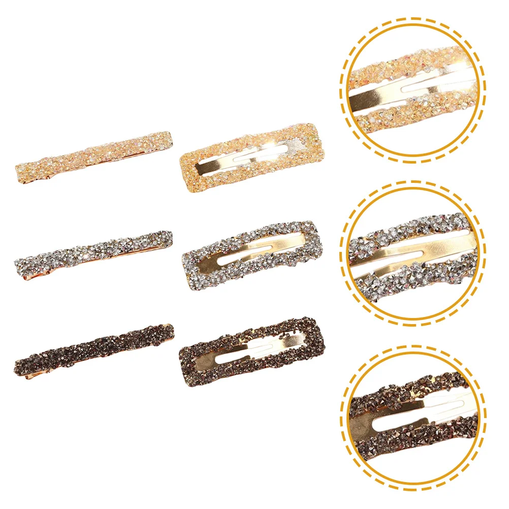 

6 шт., набор аксессуаров для волос со стразами, элегантные заколки для волос, маленькие заколки для женщин, подходят для вечеринок, путешествий, на каждый день