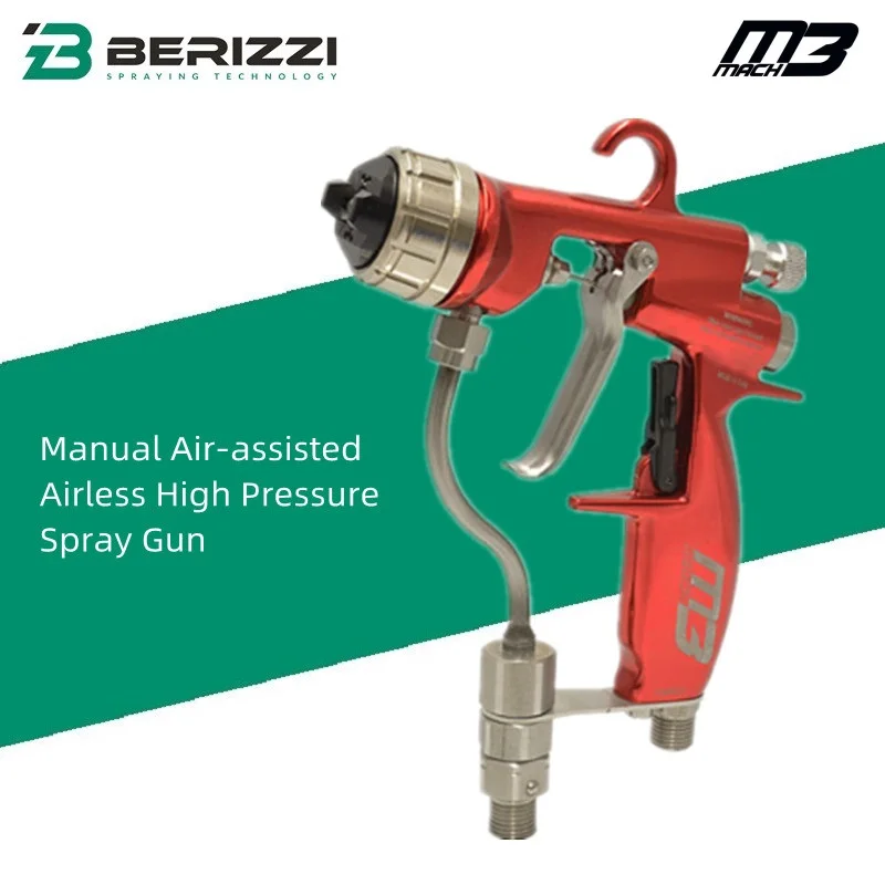 Air-assisted Airless Hing-pressure Spray Gun,Mach3 Pistola Manuale/Manual Spray Gun,Maximum Working Fluid Pressure 200bar