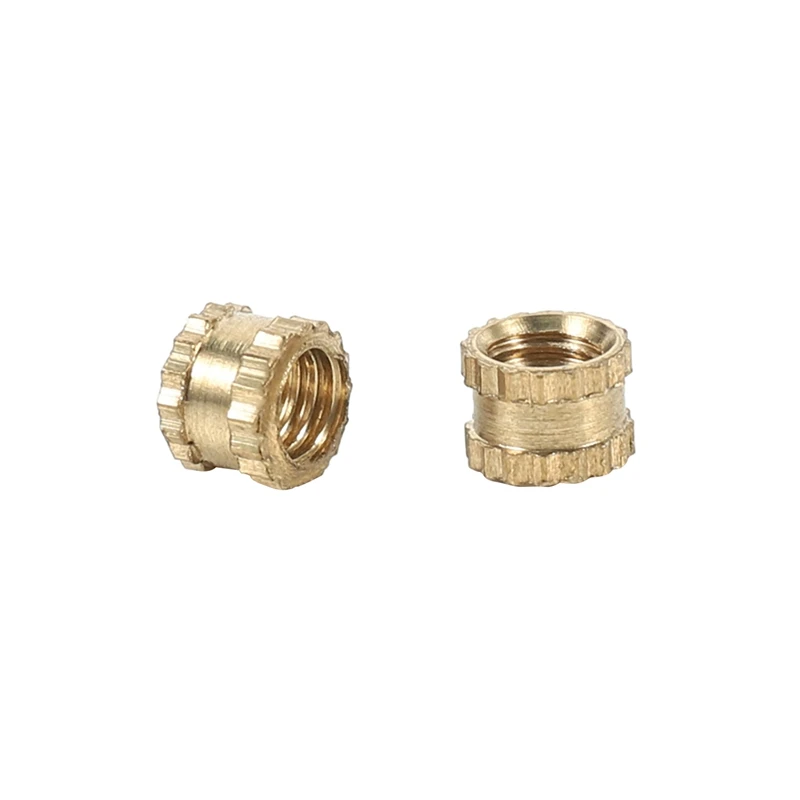 M3 X 3Mm Female Thread Brass Knurled Threaded Insert Embedment Nuts 100PCS