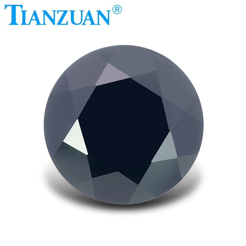 8.43ct Round Shape Natural Spinel Black Color Brilliant Cut Loose Gem Stone with GRC Certificate