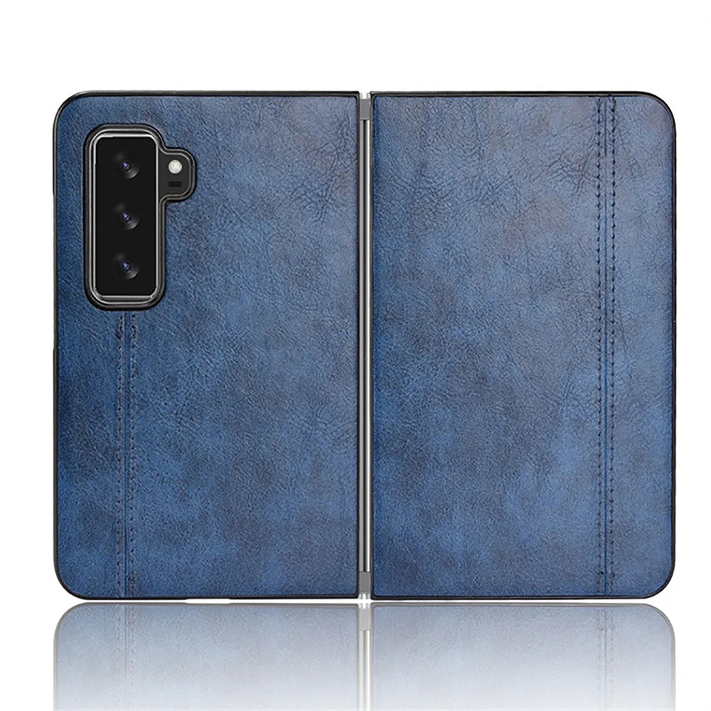 Casing Ponsel Kulit PU Sampul Pelindung PC Sampul Ponsel Kulit Litchi untuk Microsoft Surface Duo 2