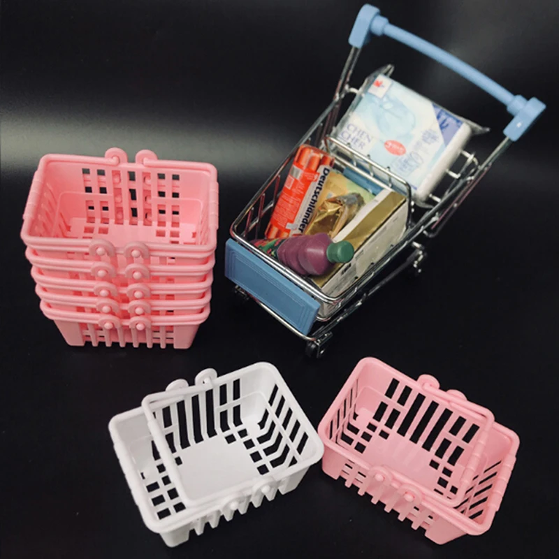 Dollhouse Miniature Shopping Basket Pretend Play Toys furniture