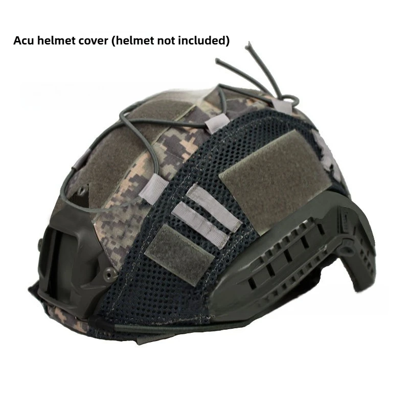 غطاء خوذة سريع، خوذة تكتيكية، غطاء خوذة مموهة مع حبل مرن، قبعة رجل خضراء صغيرة روسية مموهة